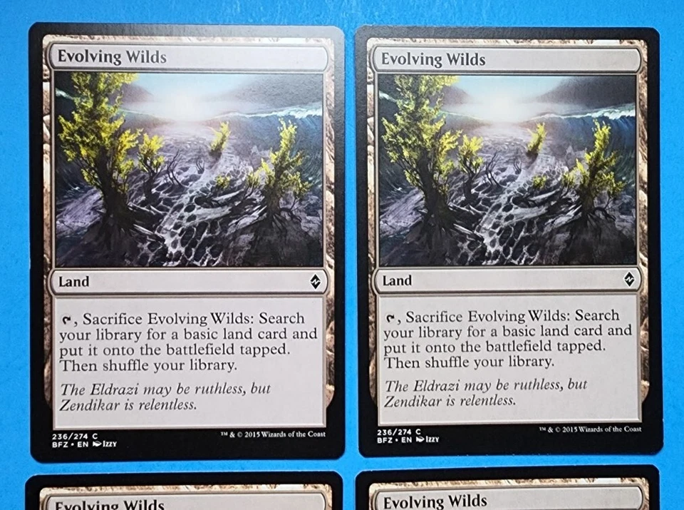 4x Evolving Wilds Battle For Zendikar 2015 Mtg Magic Sacrifice Land Card 236 - Image 2 of 4