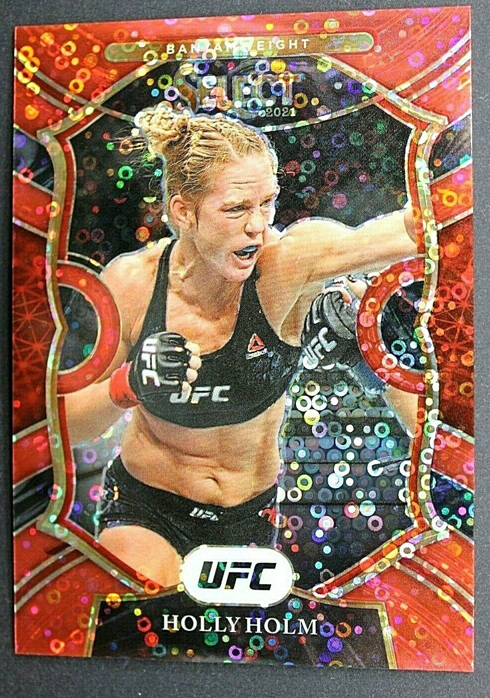 2021 Panini Select UFC Debut Edition Holly Holm Concourse Red Disco #43 /199 💎