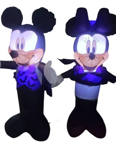 Gemmy Airblown Minnie & Mickey Mouse Vampire Costume Disney 3.5ft Halloween - Picture 5 of 6