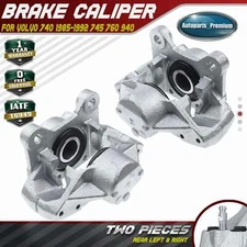 Pair Rear Disc Brake Caliper for Volvo 740 1985 1986 1987-1992 745 760 9140393