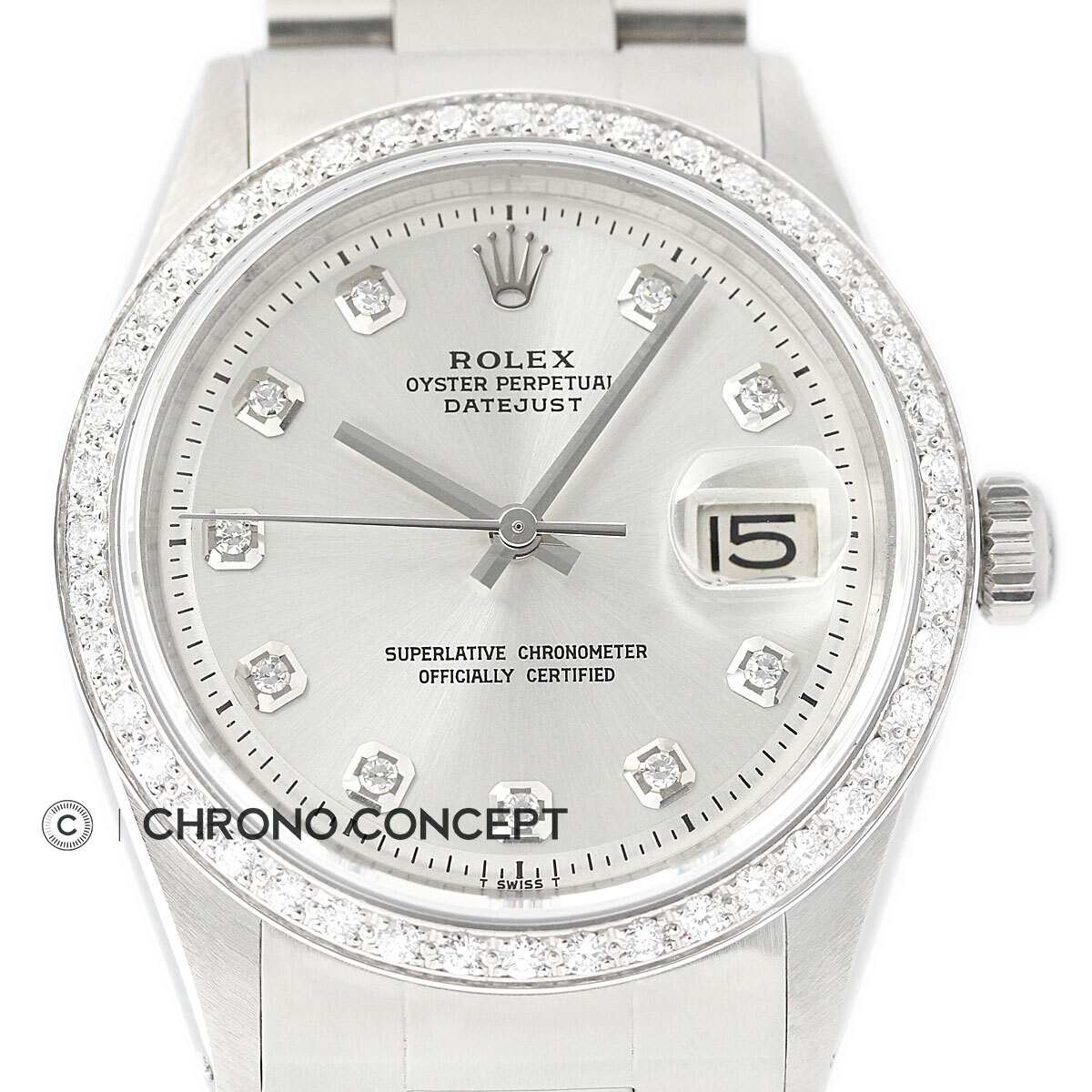 Rolex Diamond Datejust 18K White Gold