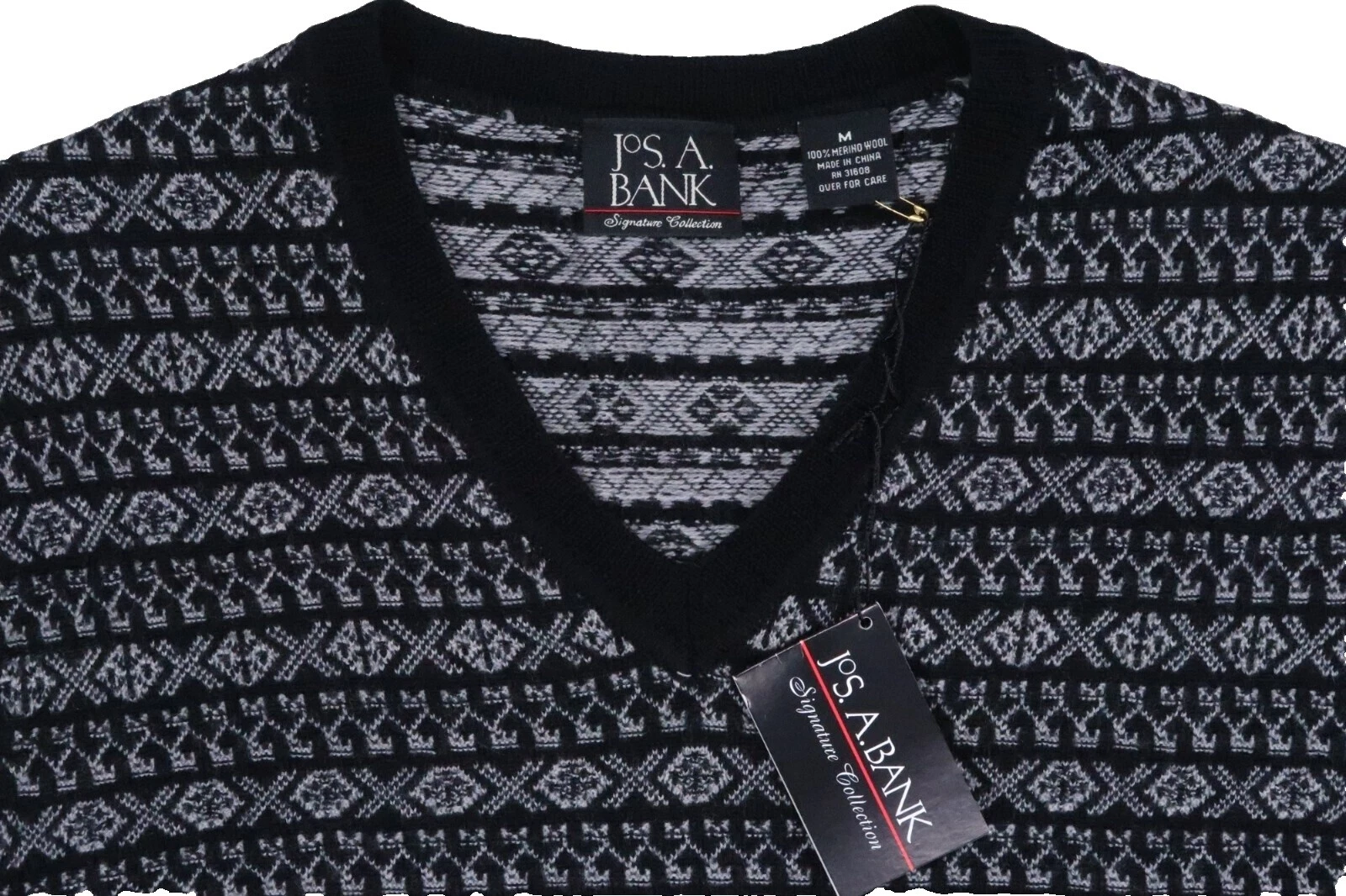 Suéteres Jos. A. Bank Chaleco Negro para Hombres