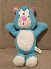 A&A Global industries 2019 Blue Bear With Pink Nose & Ears 12"