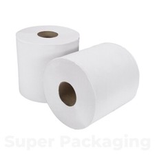 Centrefeed Blue White Rolls - 2 Ply Heavy Duty Industrial Towels - 150 Metres
