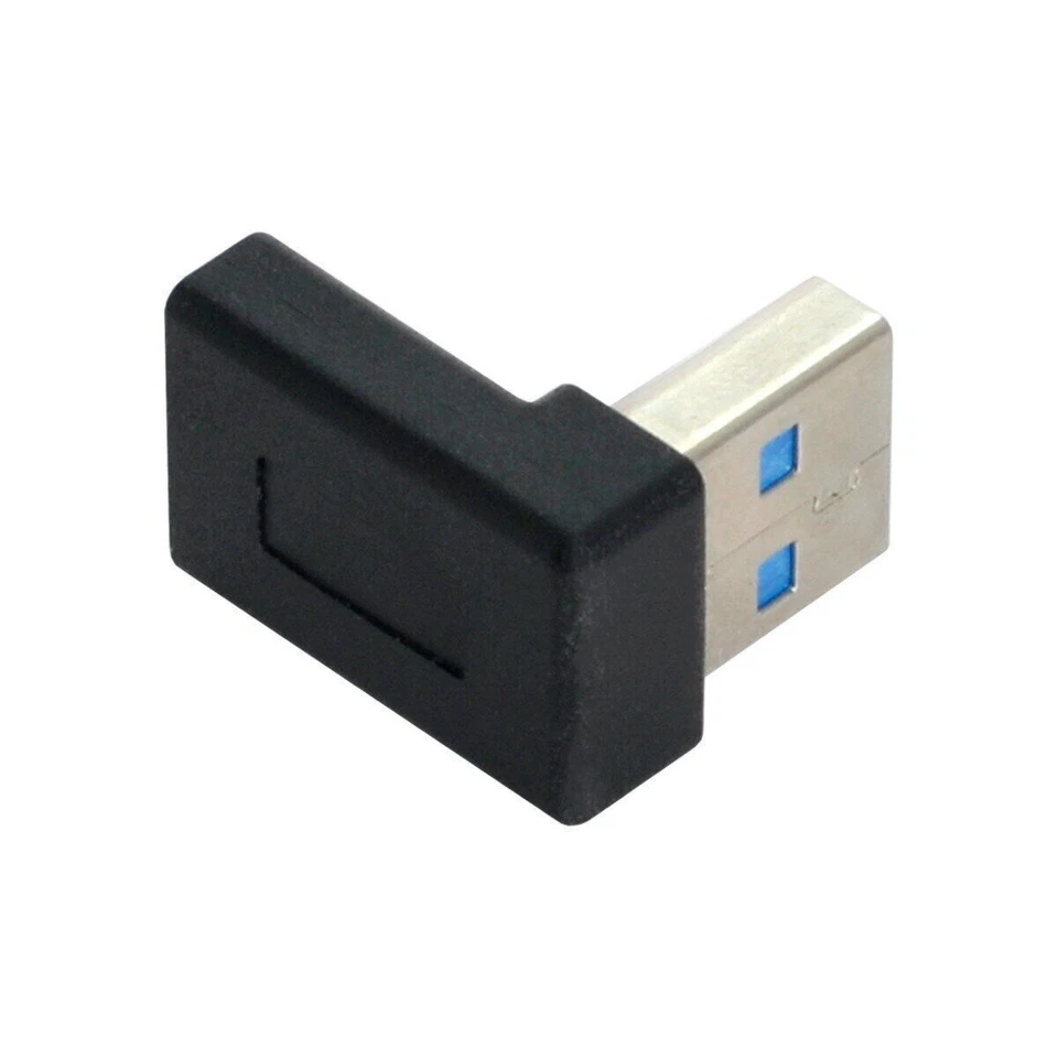 USB-C Type C Female 90 Degree Up Angled to USB3.0A Male Data Adapter for Laptop - Image 4 of 4