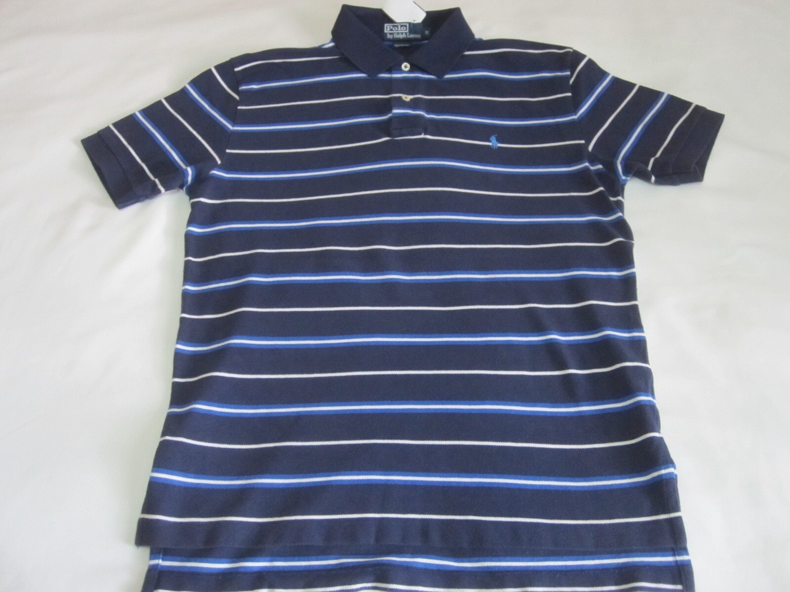 Polo Ralph Lauren vintage a righe manica corta pony logo camicia (nero taglia: L) usata in ottime condizioni