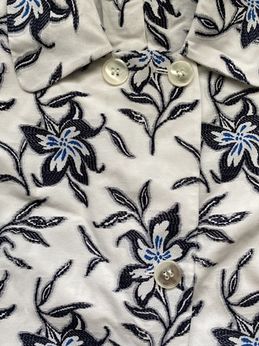 Jones New York Womens White Jacket Sz 12 Blue Floral Career NWT Martinique $229 - Picture 2 of 7