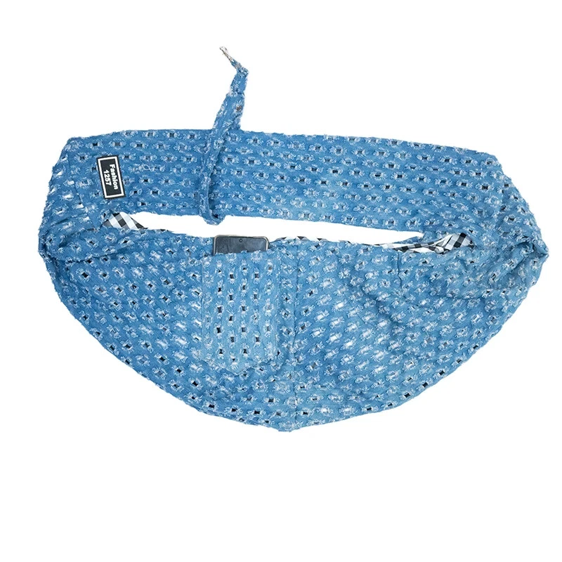 宠物小狗提袋猫狗户外旅行肩牛仔单托特包袋 — 第 2/4 张图片