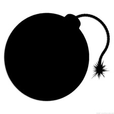 Bomb - Decal Sticker - Multiple Colors Sizes - Ebn6871