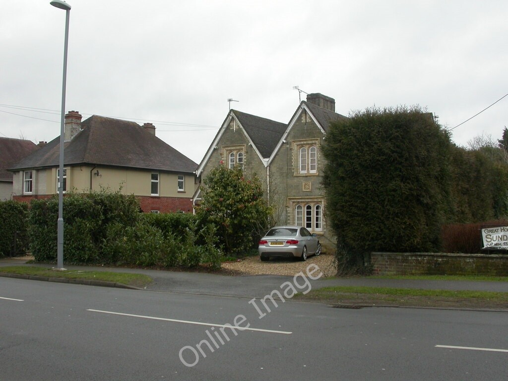 Photo 6x4 Corfe Mullen, Lady Wimborne Cottages On Wareham Road, next to