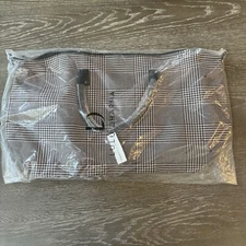 LULU DHARMA Pink Plaid Weekender Large Travel Bag Carry On NEW MSRP $125