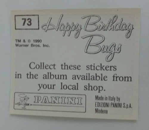 1990 Panini Happy Birthday Bugs (Pick Your Sticker) - Picture 107 of 343