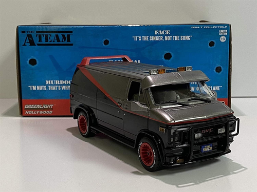 Greenlight Hollywood - The A-Team - 1983 GMC Vandura 1:24 Die-cast Car Van - Picture 2 of 7