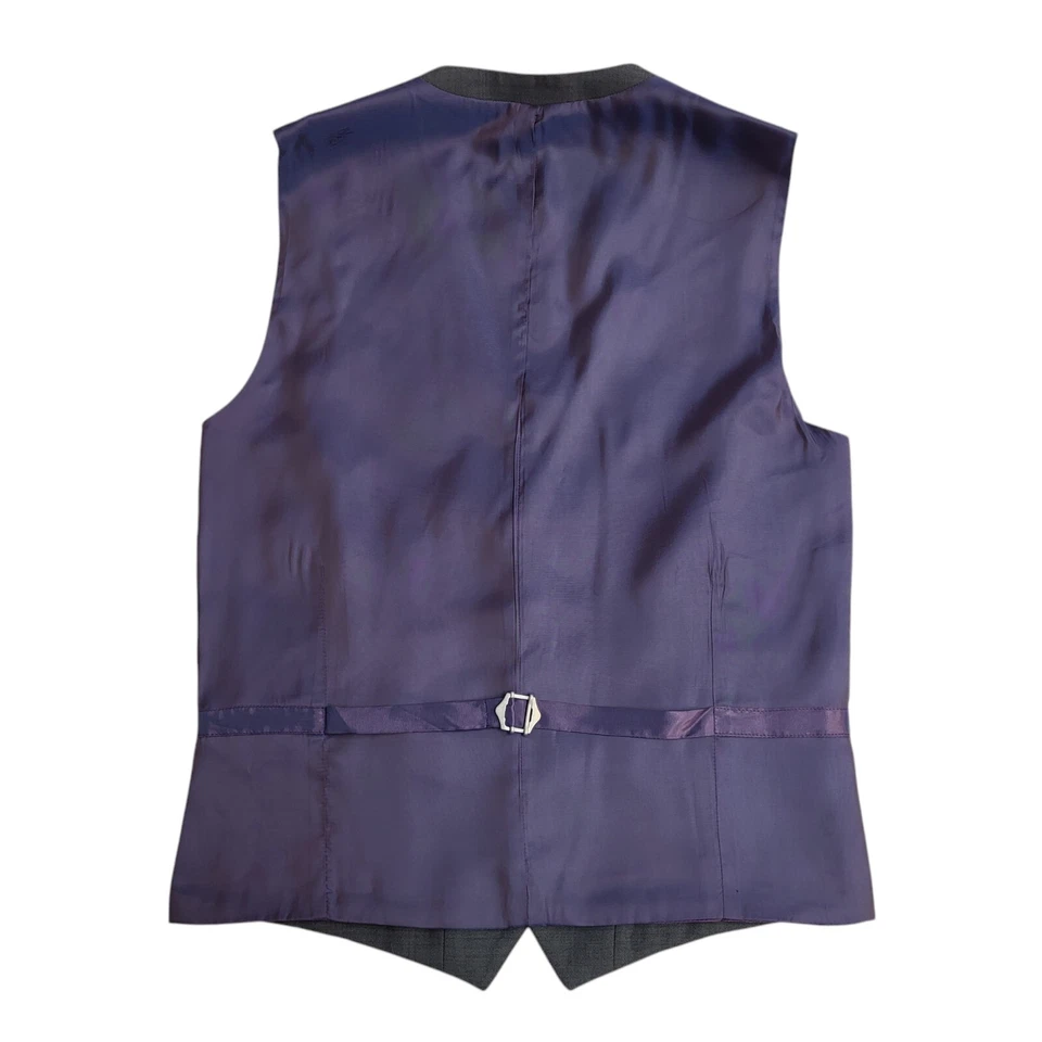 Next Grey 2 Pocket Smart Formal Waistcoat Men's S 36'' - Image 3 of 4