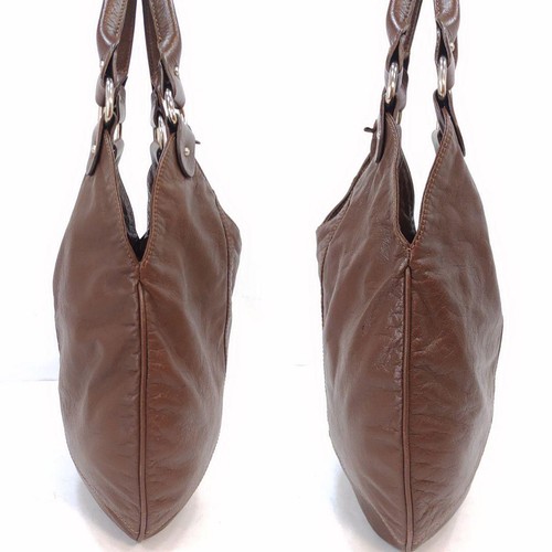 FENDI Shoulder Bag Purse FF Leather Brown Authentic - Picture 21 of 24