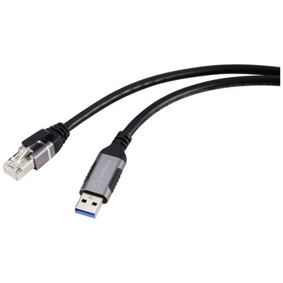 Renkforce USB, Netzwerk Adapterkabel [1x USB 3.2 Gen 1 Stecker A (USB 3.0) - 1x