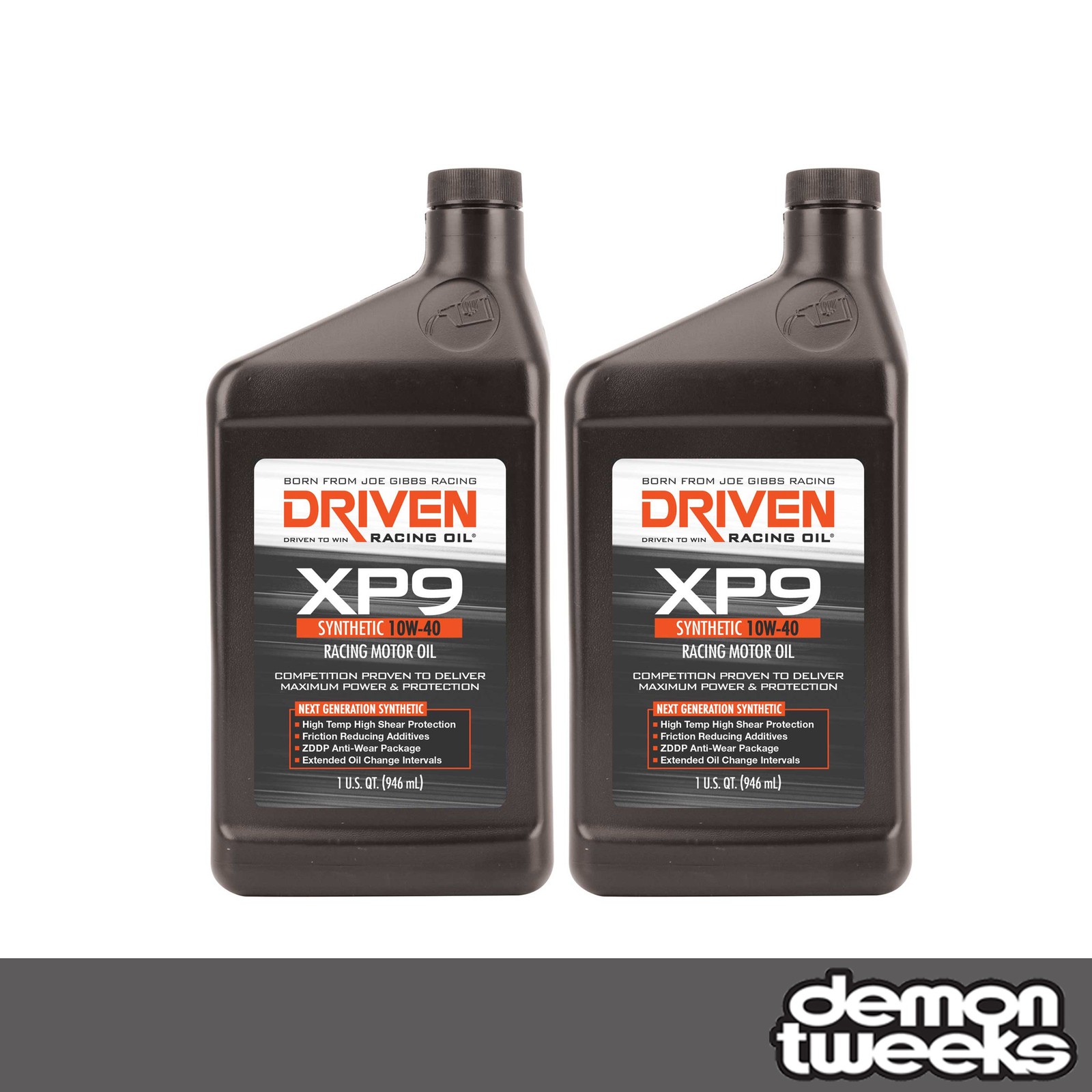 2 x Driven Racing Oil XP9 Fully Synthetic 10W40 Engine Oil - 1 Quart (0.946L)