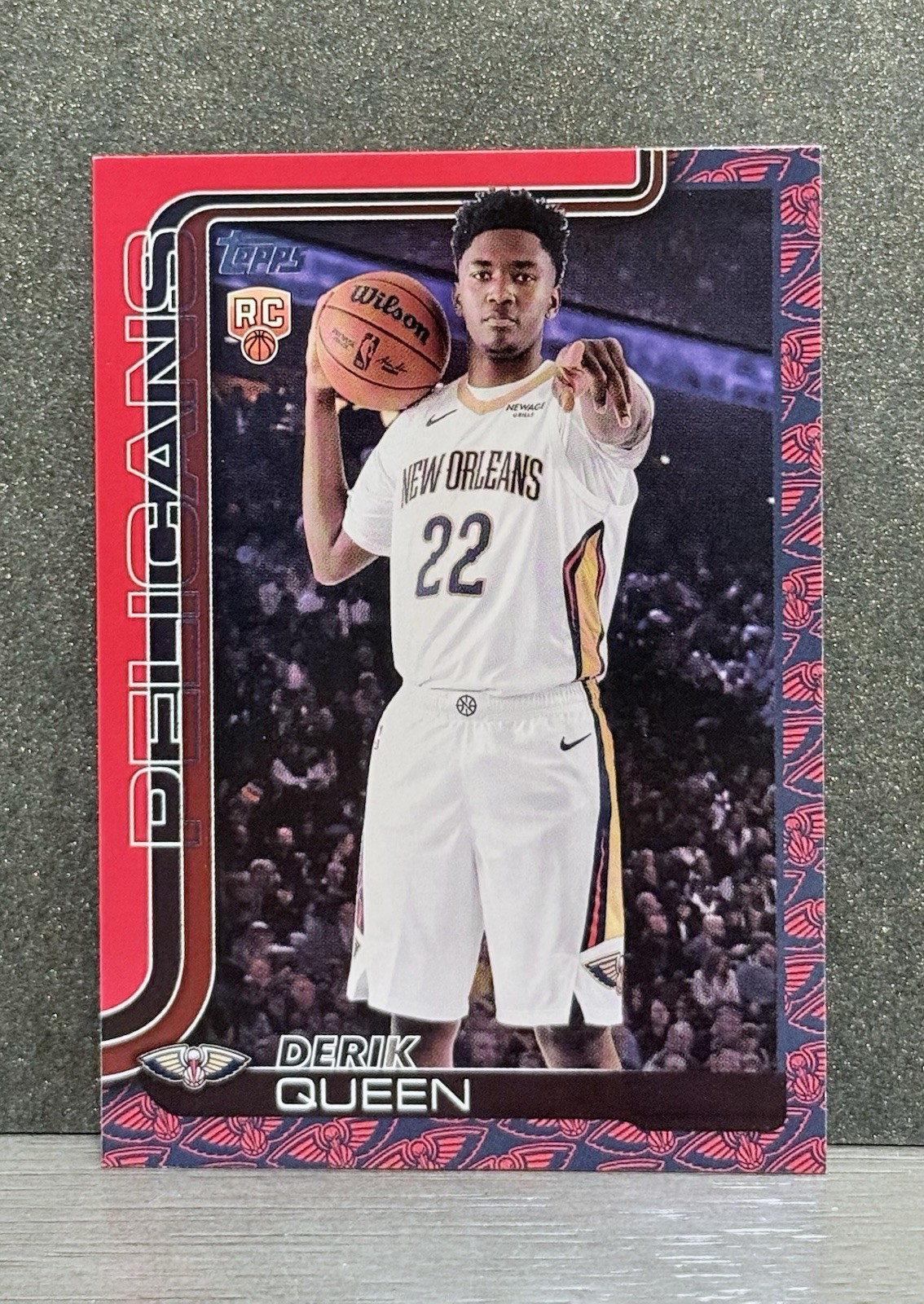 2025-26 Topps Basketball Derik Queen RC Team Color Border SSP #213 Pelicans