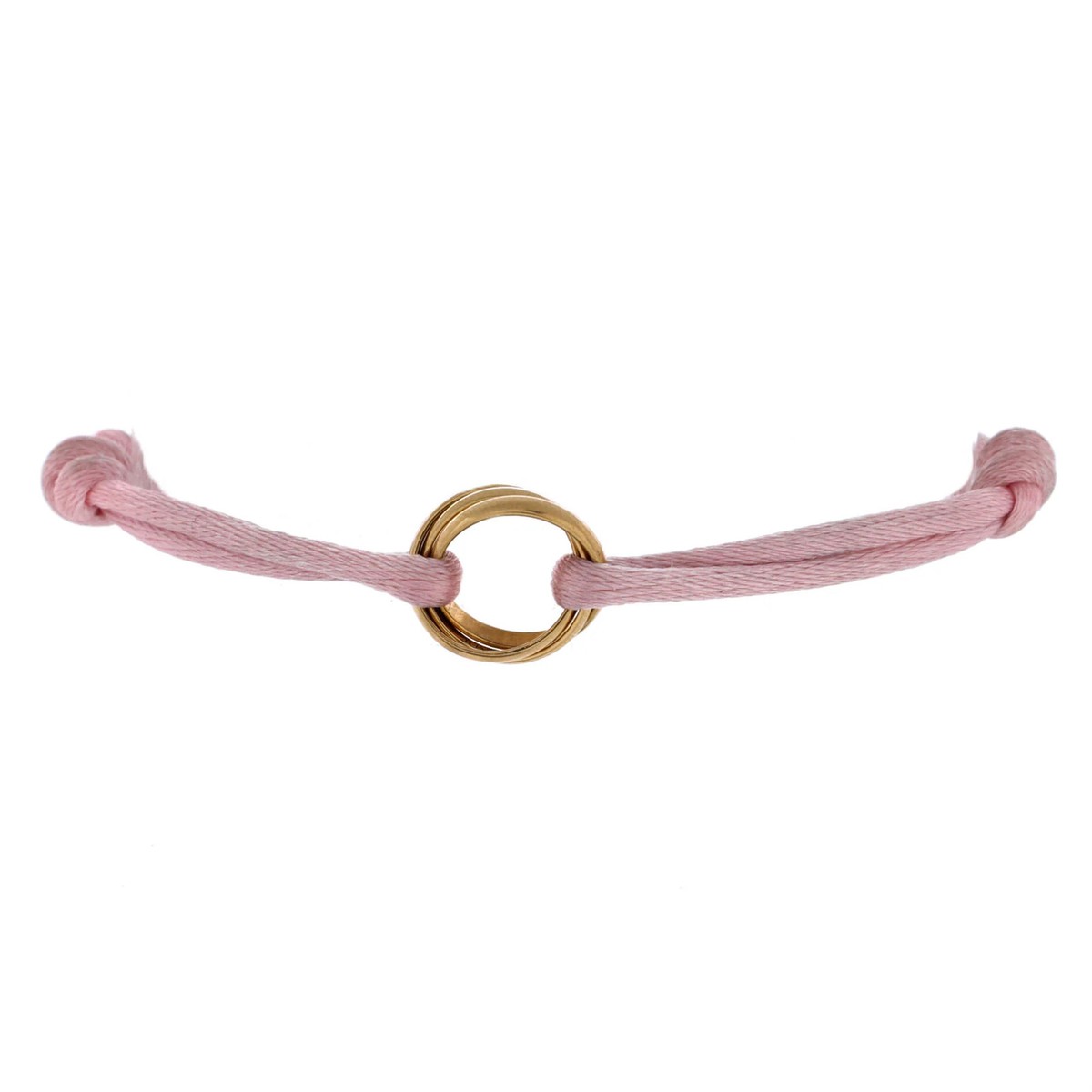 Cartier TRINTY BRACELET, CORD トリニティ Cartier Love Charity Bracelet Turquoise Silk Cord Trinity 18k Gold