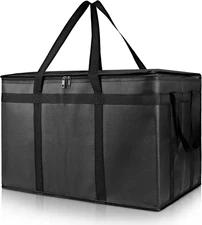 Insulated Food Delivery Bag - Reusable Thermal Cooler Grocery Bags for Doordash 