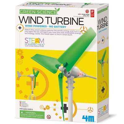 4M: Green Science - Wind Turbine - DIY Functional Turbine Kit, Kids 5+