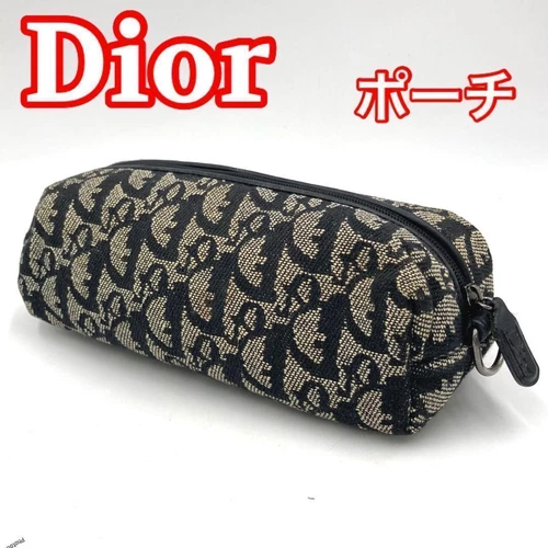 Sac Christian Dior Trotter Pochette Gris Monogramme État Authentique