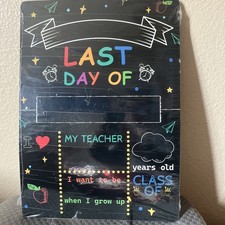 First And Last Day Of School Chalkboard Sign For Kids Double Sided