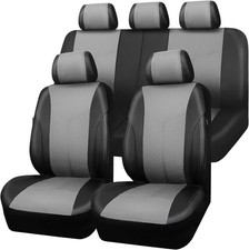 Juego completo de fundas para asientos de coche de piel sint tica