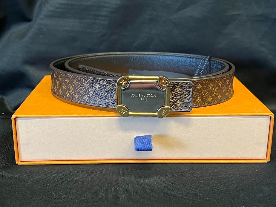 LOUIS VUITTON MALLETIER REVERSIBLE BELT 25mm MONOGRAM/BLACK  display picture 1