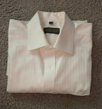 Donald J.Trump Signature Collection Dress Shirt White/White Stripe Size 16 32/33
