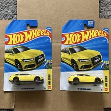 Hot Wheels Audi RS 6 Avant 1:64 Diecast Yellow HW Euro 2017 Lot of 2 Cars