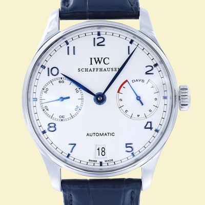 IWC Portuguese Automatic IW500705 7-Days Stainless Steel 42mm Papers