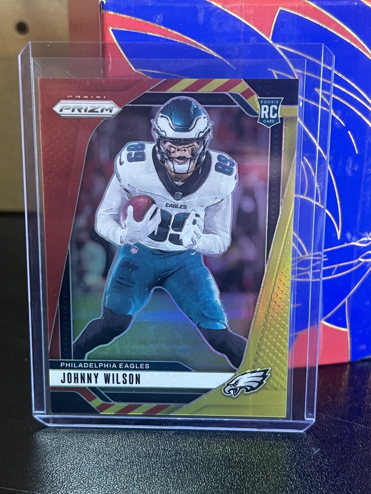 JOHNNY WILSON RC RED YELLOW /44 *RARE* - 2024 Panini Prizm EAGLES #355