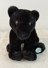 FAO Schwarz Black Panther Cat Plush Stuffed Animal 10  Recycled Save Planet B9