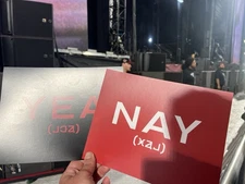 My Chemical Romance MCR Black Parade Tour Concert Yea Nay Voting Sign SET of 2