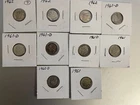 #3 Roosevelt Dimes 10, 90% Silver Coins 1961(2), 61D(4), 62(3), 62D Lot of 10 #3