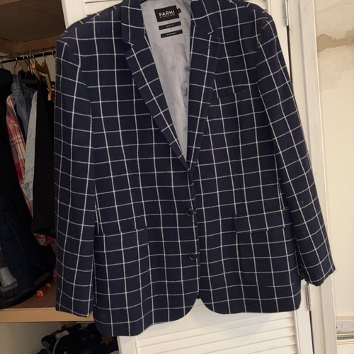 Farhi Men’s Checked Quality Wool Mix Blazer Size 48 Unique - Picture 7 of 8