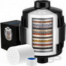 20 Stage Shower Filter - 99 REMOVAL Heavy Duty High Output Shower Head Filter f