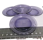 Pyrex Festiva Vintage Salad Plates 7.5" Purple Amethyst Swirl Glass, Set of 4