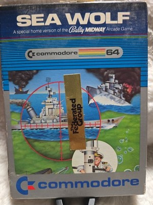 Sea Wolf Commodore 64 Cartridge Submarine Battle Simulation Sealed 