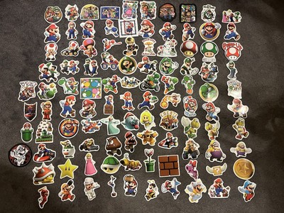 10 PCs Random ~2x2 Inch Super Mario Brothers inspired Stickers Vinyl Waterproof