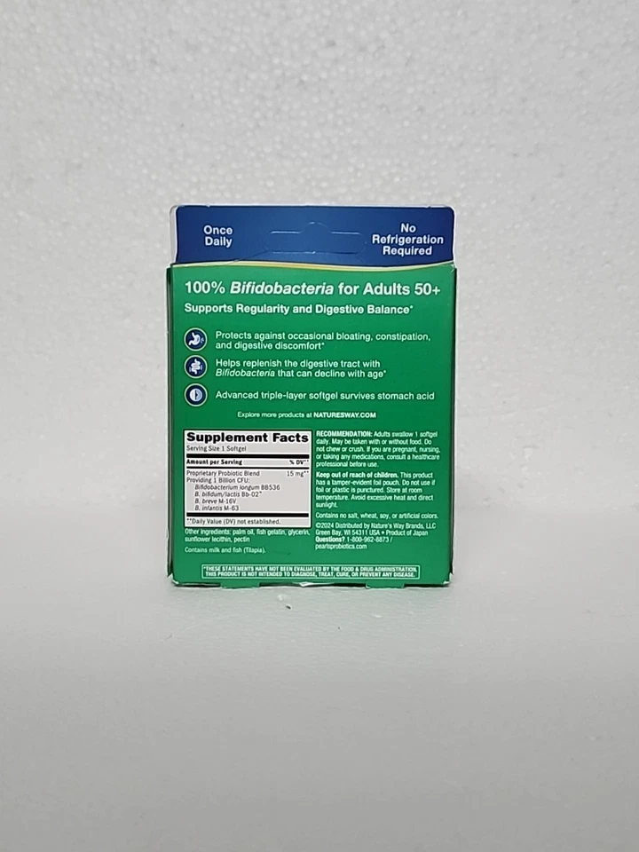 Nature's Way Perlas Probióticas Adulto 50+, 30 Cápsulas Blandas Foto 2 de 4
