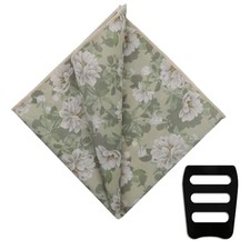 Floral Pocket Squares for Men Suit Cotton Handkerchief with Green,white,cream