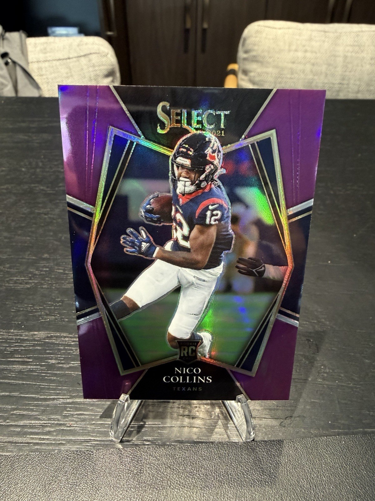 2021 Panini Select Football Premier Level Purple /75 Nico Collins RC Texans