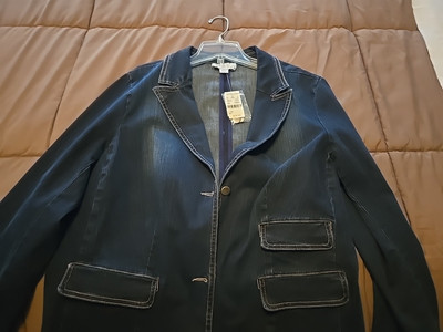 Vintage Casual Corner Annex Dark Denim Jacket/Blazer New With Tags Hard To Find