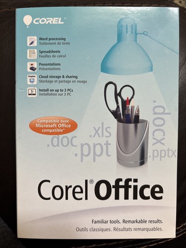Corel Office CO5ENMBC Schreiben Berechnen Show WinZip 3 PCs Windows - Bild 2 von 9