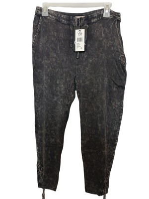 Chaser Vintage Black Jogger Lounge Pants Draw String Size Medium NWT Viscose 