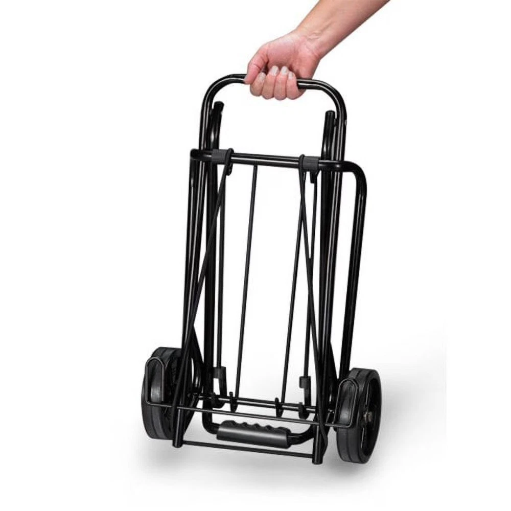 Metal Folding Luggage Cart 39x13 15 Platform 3lbs Empty 75lb Capacity Black - thumbnail 6