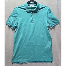 NWOT Salvatore Ferragamo Mens Green Turquoise Polo Gancini Neck Logo Sz S shirt
