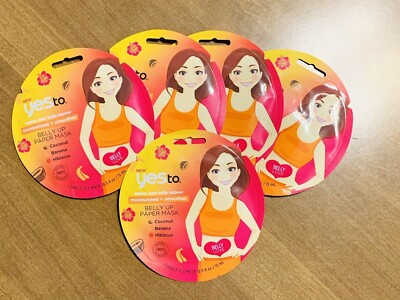 Yes To Belly Up Paper Mask - Lot Of 5 Masks